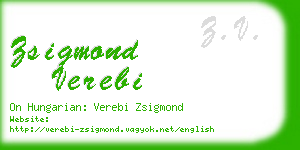 zsigmond verebi business card